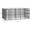Outdoor Dog Kennel Steel 148.8 ft¬≤