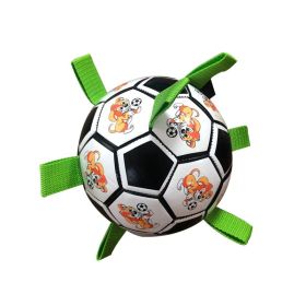 Dog Football Bite-resistant Molar Bite-resistant Toy (Option: Black And White-Without Tire Pump)
