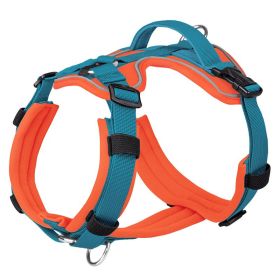 Breathable Reflective Explosion-proof Vest Dog Harness (Option: Orange Blue-M)
