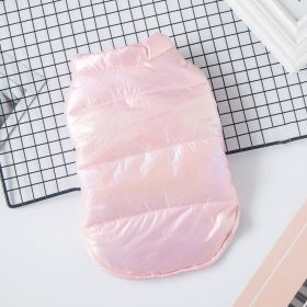 Laser Glossy Vest Autumn And Winter Clothing Pet Coat (Option: Pink-L)